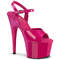 Босоніжки Pleaser Adore-709 на підборах 7 дюймів, босоніжки з ремінцем на щиколотці 2 3/4 дюйма, рожеві