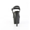 Босоніжки Pleaser Adore-708UL на підборах 7 дюймів, босоніжки з ремінцем на щиколотці 2 3/4 дюйма, чорні, веганська шкіра
