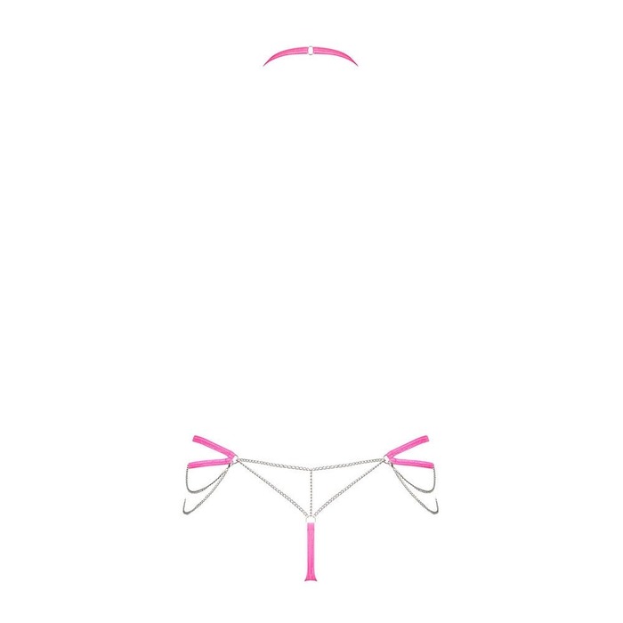 Комплект Obsessive Chainty set Малиновый L/XL