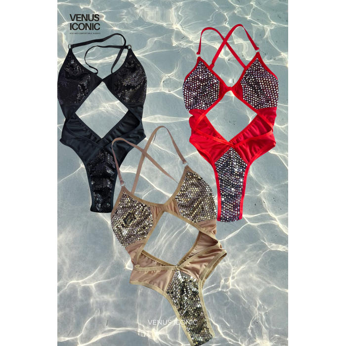 Боді Venus Iconic NAKED EDEN з паєтками для танців та плавання