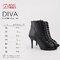 Профессиональные туфли DIVA с литой подошвой, каблук 9,5 см, натуральная кожа (тиснение под рептилию), цвет: серебристый никель