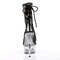 Чоботи Pleaser Boots Delight-1018MSH *6-дюймовий каблук, 1 3/4-дюймовий відкритий носок/п'ята з сітки, чорні/прозорі