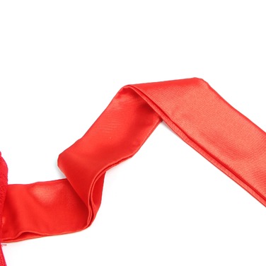 Боди с подвязками для чулок Star Night и атласными лентами на руки, красный, S