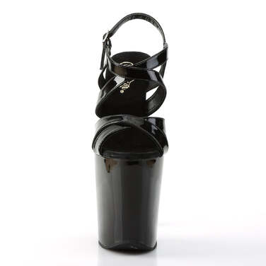 Босоножки Xtreme-872, каблук 8 дюймов, 4-дюймовые босоножкии с PF, черные