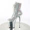 Ботинки Pleaser Flamingo-1020CHRS *Каблук 8 дюймов, ботильоны RS с декоративной отделкой, шнуровка 4 дюйма, боковая молния, разноцветный/серебристый