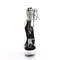 Босоніжки Pleaser Delight-624RS *6 дюймів на підборах, 1 3/4 дюйма з манжетою на щиколотці PF RS, блискавка ззаду, чорні/прозорі
