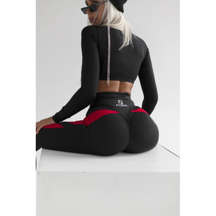 Топ LONG SLEEVE BLACK TOP WITH SKULL