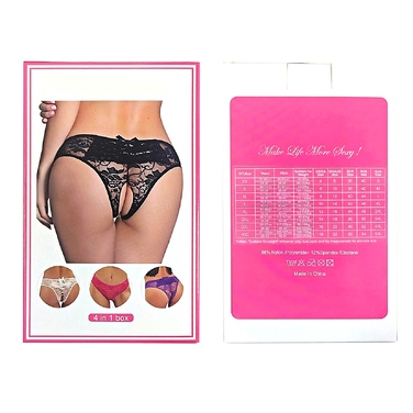 Мереживні труси з доступом Star Night, рожеві, M