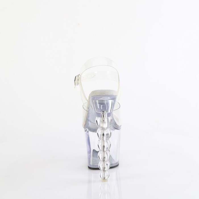 Босоножки Bliss-708 **Каблук 7 дюймов с бусинами, платформа 3 1/4 дюйма, ремешок на щиколотке, прозрачные