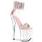 Босоножки Pleaser Flamingo-827RS *Каблук 8 дюймов, 4-дюймовая манжета на щиколотке, босоножкии с ремешком, молния сзади, нежно-розовый/прозрачный