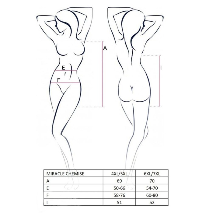 Платье сексуальное с глубоким декольте вечернее Passion MIRACLE CHEMISE розовое, 4XL