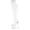 Ботинки Pleaser Adore-3019HWR *Каблук 7 дюймов, 2 3/4 дюйма, открытый носок/пятка, молния сбоку, белый эластичный голографический принт