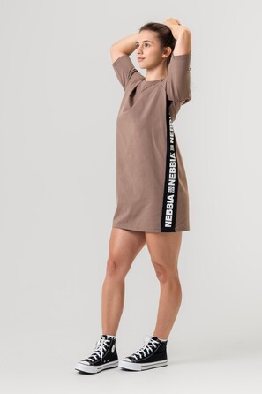 Плаття Oversized T-Shirt Dress NEBBIA CLUB Brown 594