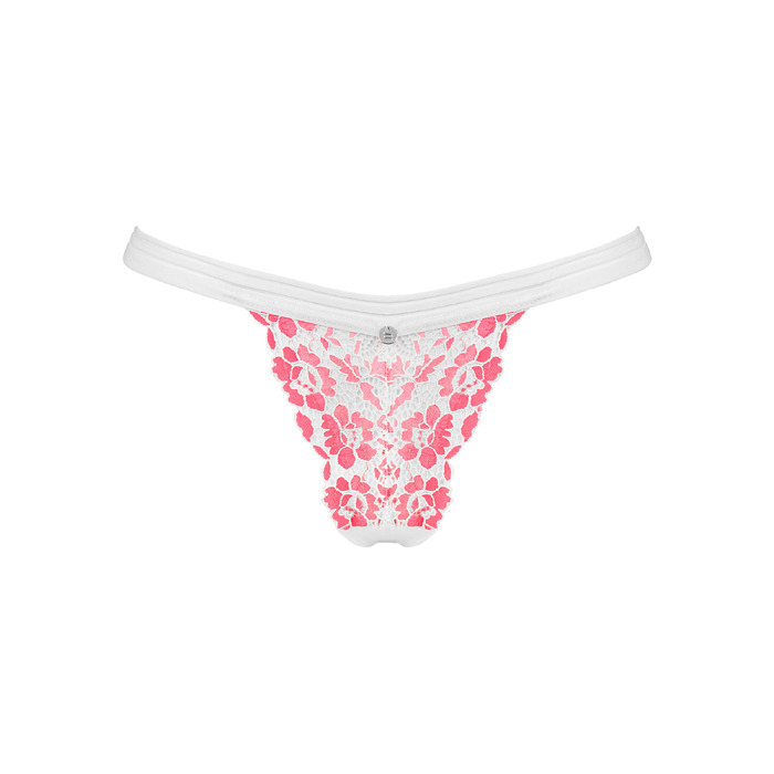 Трусики мереживні стрінги Obsessive Bloomys thong S/M