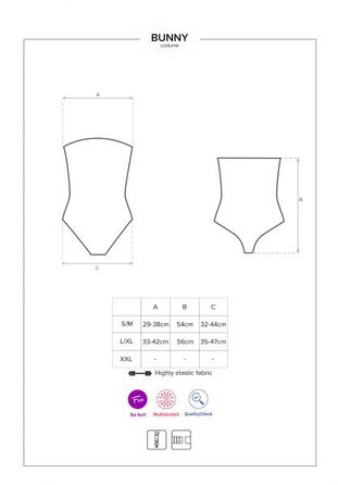 Костюм зайчика чорний Obsessive Bunny Costume L / XL