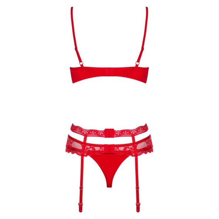 Комплект Obsessive Heartina 3 pcs set S / M S \ M червоний