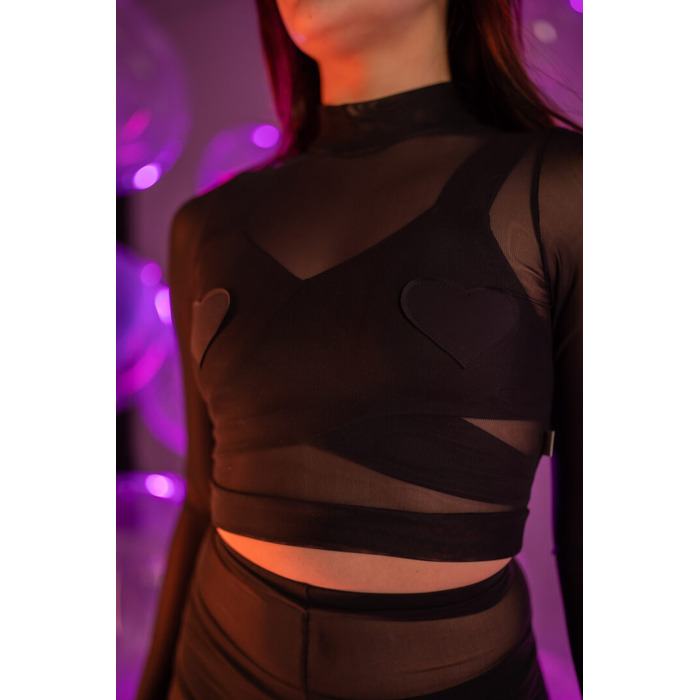 Рашгард серця з сіточки для полденс