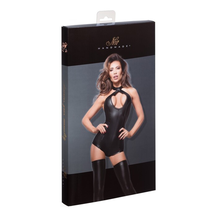 Боді шорти з нашийником F169 Noir Handmade S