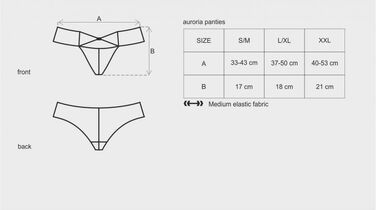 Трусики синие Obsessive AURORIA Panties S/M