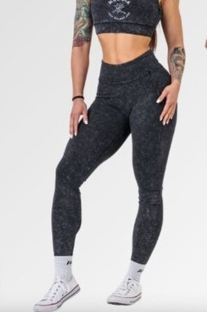 Легінси Nebbia Washed High Waisted Leggings GYM WARRIOR Black 776