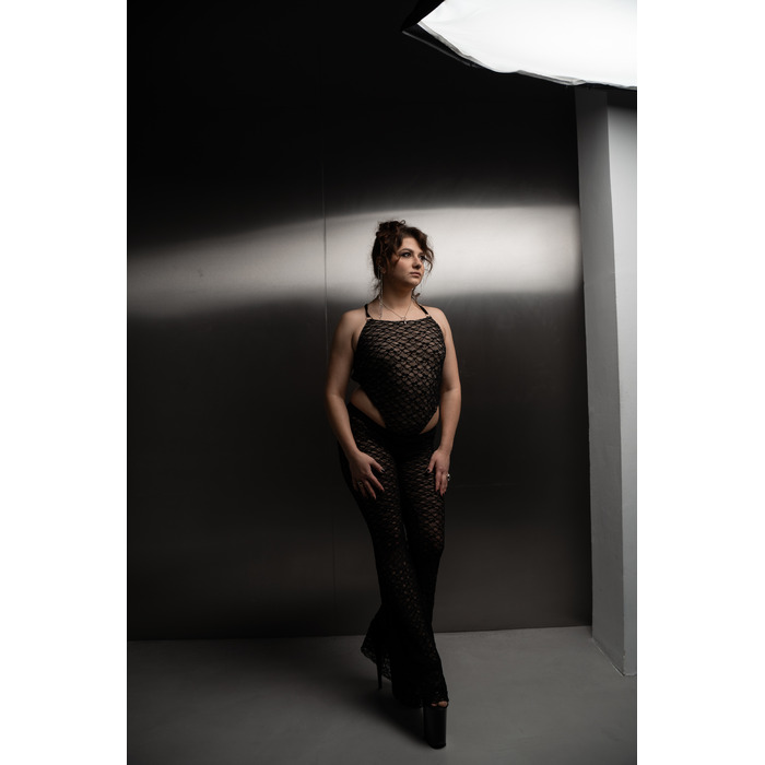 SHADOW body Black mesh LACE_ чорна сітка мереживо