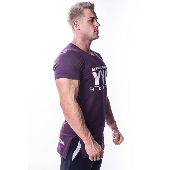 Спортивна футболка Nebbia ATHLETIC LOGO 730 bordo