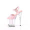 Босоніжки Pleaser Flamingo-809HT *8-дюймовий каблук, 4-дюймові голографічні тоновані босоніжки з ремінцем на щиколотці, рожеві