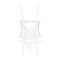 Прозорий корсет та стрінги Obsessive Alissium corset & thong білі, XS/S