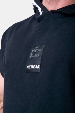 Безрукавка Nebbia NO LIMITS Rag Top with a Hoodie Black 175