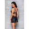 Пеньюар з екошкіри LOONA CHEMISE black S/M - Passion