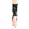 Ботильоны Pleaser Adore-1020, каблук 7 дюймов, высота ботинок 6 см, шнуровка, боковая молния, цвет чёрный/розовое золото