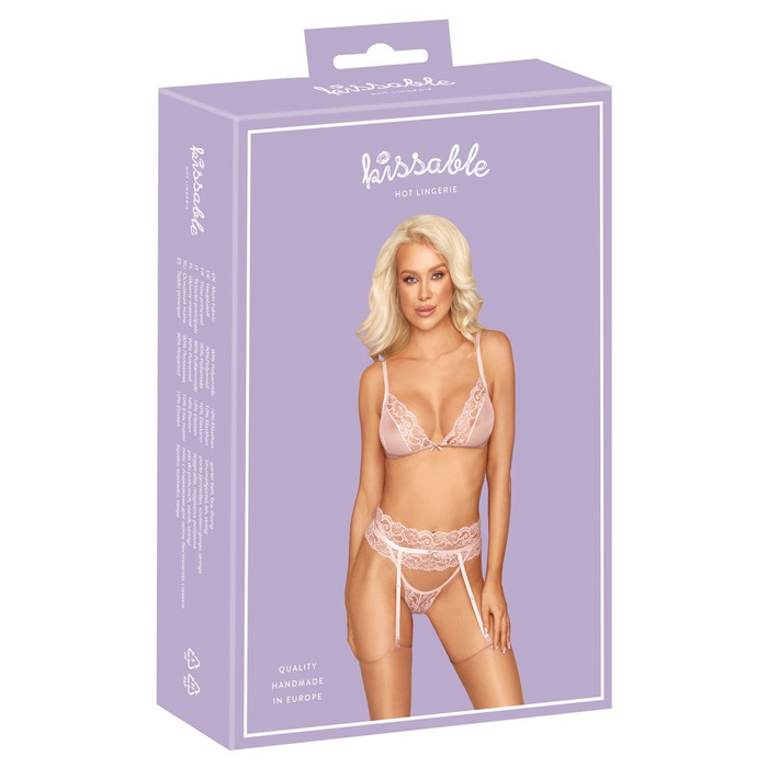 Сексуальный комплект с поясом Kissable Suspender set S/M