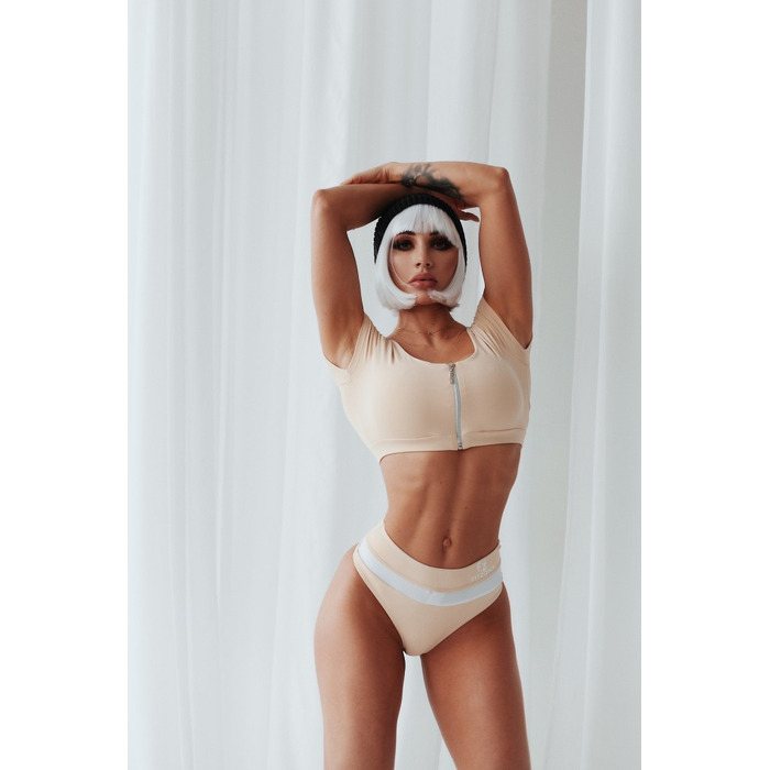 Купальні трусики Fitzona BEIGE SWIMSUIT PANTS WITH WHITE DETAIL