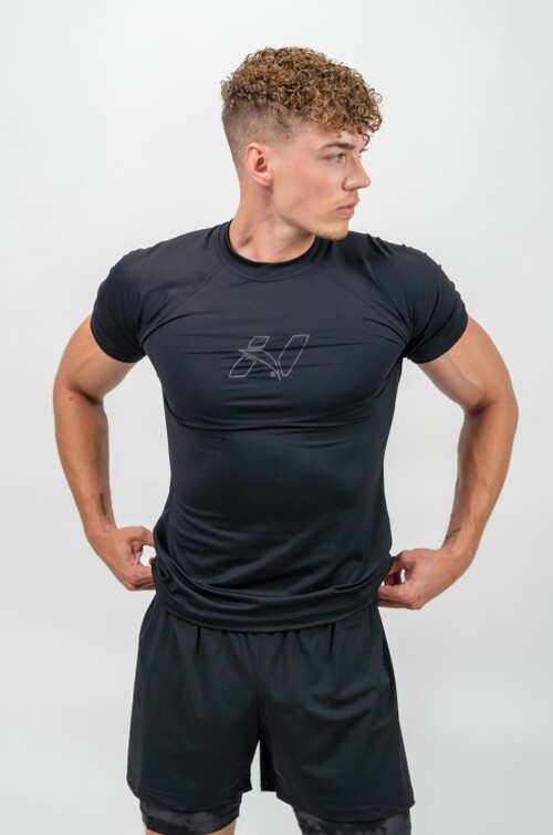 Футболка Nebbia Workout Compression T-shirt Endurance Black 346