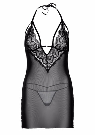 Комплект пеньюар + стринги Daring Intimates, черный, S/M