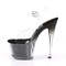 Босоніжки Pleaser Sky-308G-T *7 дюймів на підборах, 2 3/4 дюйма з ремінцем на щиколотці PF з тонованим каблуком, прозорі/чорні
