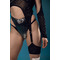 ASYMMETRIC GARTER top Black shine_ чорний з блискітками