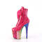 Ботинки Pleaser Flamingo-1020HG *Каблук 8 дюймов, 4-дюймовый PF-ботинок со шнуровкой спереди, молния сбоку, розовый/многоцветный