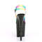 Босоніжки Pleaser Flamingo-808RB **На підборах 8 дюймів, босоніжки з ремінцем на щиколотці 4 дюйми з райдужним верхом, різнокольорові/чорні**