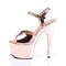Босоніжки Pleaser Adore-709 на підборах 7 дюймів, босоніжки з ремінцем на щиколотці 2 3/4 дюйма, рожеве золото