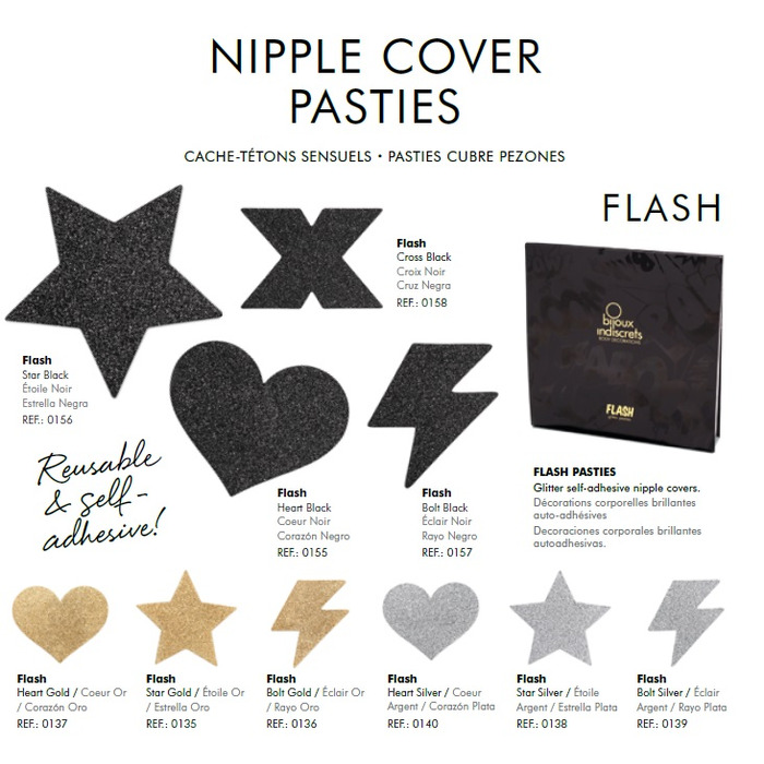 Пестиси у вигляді хрестів Bijoux Indiscrets, чорні