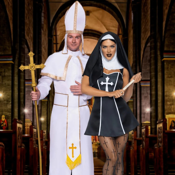 Костюм черниці Leg Avenue, S, Naughty Nun 2 предмети, чорний