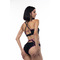 Combo Mesh – Шорти з сіткою та кольоровими стрічками для pole dance, heels і сценічних виступів - чорно-рожевий