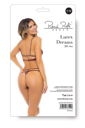 Комплект белья LUREX DREAMS 2PC SET BURGUNDY, S/M