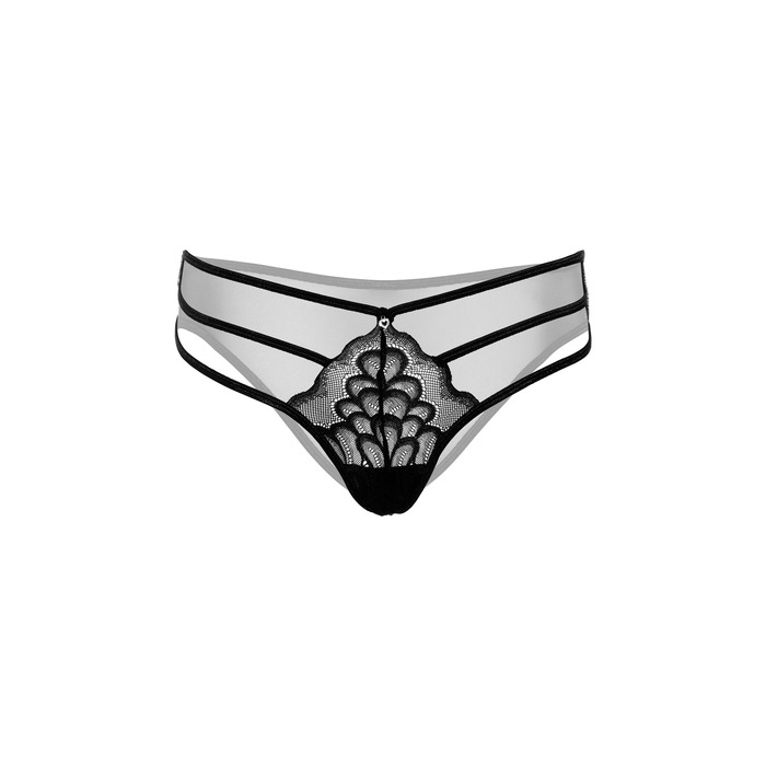 Мереживні трусики Daring Intimates з декоративними бретелями, чорний, S/M