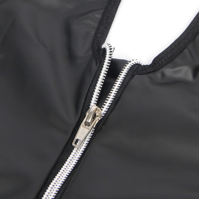 Мини-платье с молнией и подтяжками Star Night с имитации кожи, черное, S