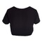 Топ жіночий LABELLAMAFIA CROPPED BLACK з логотипом