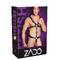 Портупея кожаная мужская ZADO FETISH с декоративными соединительными кольцами, черная, S-L