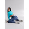 ТОП BLUE LONG SLEEVE TOP WITH ZIPER
