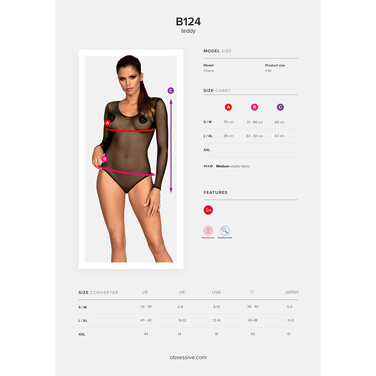 Боди Obsessive B124 body S/M